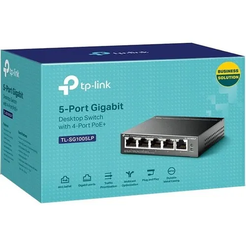 Tp-Link Switch De Escritorio Gigabit De 5 Puertos Con 4 Puertos Poe+