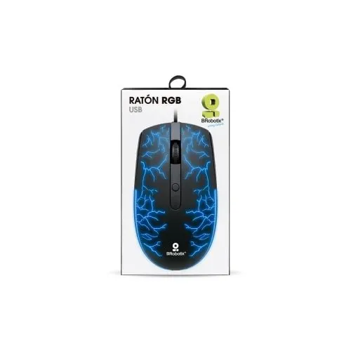 Brobotix Mouse Usb Iluminado Rgb Modelo Storm, Dpi Ajustable: 800 / 1200 / 1600 - Diseño Ergonómico, Conexión Usb, Plug & Play, Raton Laptop Escritorio Notebook Pc - Image 6