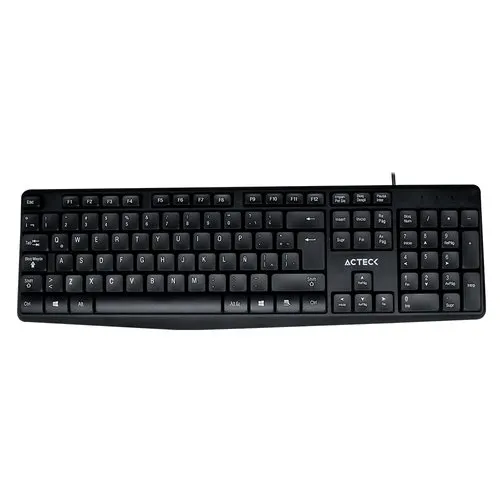 Combo Acteck 2 En 1 Alámbrico Creator Mk210 / 1000 Dpi / Teclado Clásico / Mouse / Essential Negro