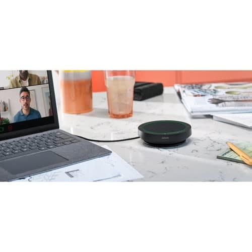 Jabra Jabra Speak2 40uc. Altavoz De Audio Profesional Duplex Avanzado , De Tecnología Plug And Play, Posee 4 Micrófonos Con Tecnología De Informacion Haces . Certificado Para Las Principales Plataformas Uc . Conector Usb-A Y Usb-C Incluidos . Alcance De Hasta 2.3 M
