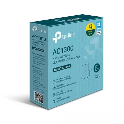 Tp-link Tp-Link Archer T3u Ieee 802.11 A/B/G/N/Ac Banda Dual Adaptador Wi-Fi Para Computadora De Escritorio, Portátil, Router Inalámbrico - Usb 2.0 Tipe A - 1.27gbit/S - 2.40ghz Ism - 5ghz Unii - Externo