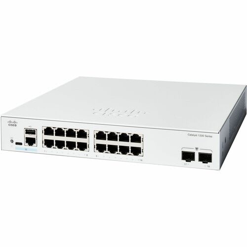 CISCO Cisco Switch Catalyst 1200, 8 Puertos Gigabit Ethernet, No Poe, 2 Puertos Sfp (2x 1g), Incluye Cable Cab-16awg-Ac, El Smartnet Se Adquieren Por Separado.
