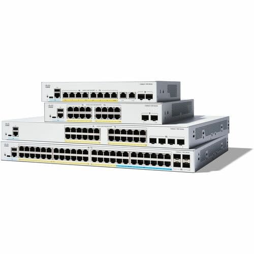 CISCO Cisco Switch Catalyst 1300, 8 Puertos Gigabit Ethernet, Poe+ Con 120w Totales, 2 Puertos Sfp (2x 1g), Incluye Cable Cab-16awg-Ac, El Rack Mount (rckmnt-Cmpct-1k=) Y El Smartnet Se Adquieren Por Separado.