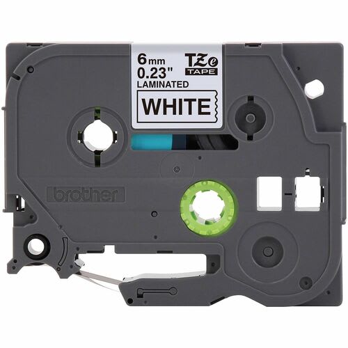 Brother Brother P-Touch Tze211 Cinta Para Etiquetas - 6mm Ancho - Blanco - Tereftalato De Polietileno (pet) - Laminada - 1 Solamente