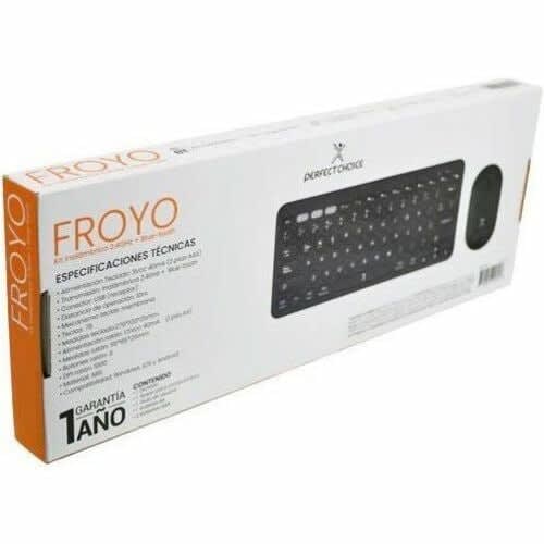 Perfect Choice Teclado Y Ratón Perfect Choice Froyo - Usb Membrana Inalámbrico Bluetooth/Rf 2.40ghz Teclado - 78 Tecla - Keyboard/Keypad Color: Negro - Usb Inalámbrico Bluetooth/Rf Mouse - 1000 Dpi - 3 Botón - Pointing Device Color: Negro - Aa, Aaa - Compatible Con Pc