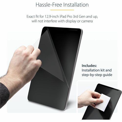 StarTech.com Startech.com Plástico Anti Reflejos Filtro De Privacidad Para Pantalla Para Apple Ipad Pro (3a Generación) - Negro - 1 - Para 32.8cm (12.9") Lcd Ipad Pro (3a Generación) - Reducción E Luz Azul