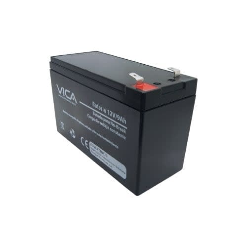 Vica Vica Bateria 12v / 9ah, Batería De Reemplazo Para Todo Tipo De No-Break. Voltaje Nominal 12v, Capacidad Nominal 9ah, Dimensiones Mm (largo X Ancho X Alto) 151 X 65 X 94. Peso 2.5 Kg. 1 Año De Garantía.