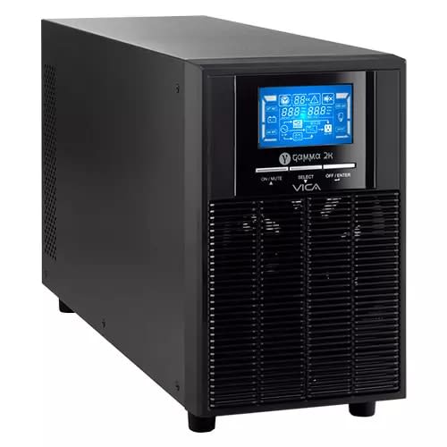 Vica Vica Ups Online Gamma 2k Monofásico, Capacidad 2000va / 1800w, Diseño Torre, Pantalla Lcd, Software De Monitoreo, 4 Tomas Con Supresor De Picos, Reguladas Y Respaldadas 5-15/20r, Clavija Nema 5-20p, Puertos De Comunicación Usb, Rsr2323 Y Snmp, Doble Conversión, Control Por Microprocesador, Factor De Potencia De Salida 0.9, Amplio Rango De Voltaje (60-145vca) +/-5%, Modo Convertidor Disponible, Modo Eco Disponible, Rango De Frecuencia 40hz~70hz, Monofásico (fase + Neutro + Tierra), Voltaje De Salida 110/115/120/127vca, Regulación De Voltaje De Ca ±1% (modo Batería), Voltaje De Salida 110/115/120/127vca, Rango De Frecuencia (modo Batería) 50hz ± 0.25hz O 60hz ± 0.3hz, Rango De Frecuencia 47~53hz O 57~63hz (rango Sincronizado), Tiempo De Transferencia Modo Ac (modo Batería) Cero. Baterías 12v/9ah X 4, Tiempo De Recarga 4 Horas Al 90%. Dimensiones (mm) 421 X 190 X 318, Peso 26.2kg, Puerto De Comunicación Rs-232/Usb, Tarjeta Snmp (opcional, Se Vende Por Separado), Software Inteligente De Monitoreo A Través De Puerto. 2 Años De Garantía En Partes, 1 Año De Garantía En Baterías.