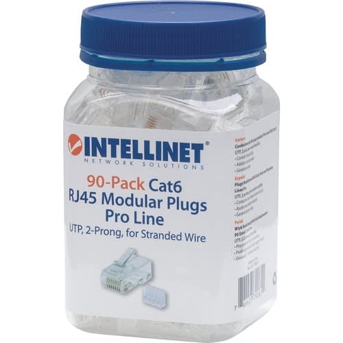 Intellinet Plug Rj45 Cat 6 Utp Multifilar Pro 90 Pzas