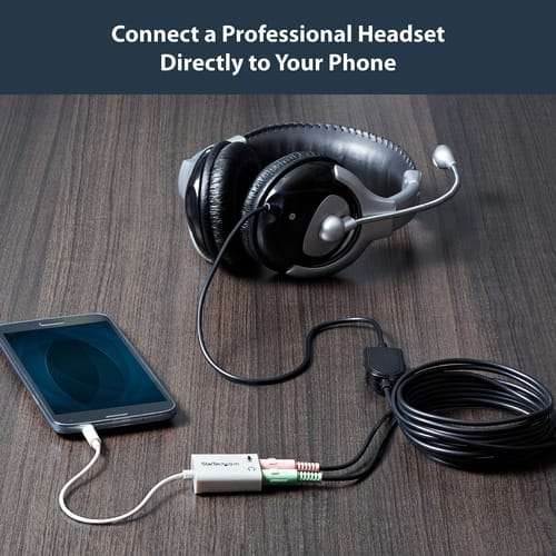 StarTech.com Startech.com Adaptador De Diadema Mini-Jack 3.5mm 4 Pines A Conectores Separados De Audífonos Y De Micrófono - M A 2xh - Cable For Dispositivo De Audio, Altavoz, Auricular, Auriculares, Micrófono, Portátil, Ipod, Iphone, Ipad, Teléfono Móvil, Ultrabook - Cable Divisor - Mfi - Níquel Conector Chapado - Blanco