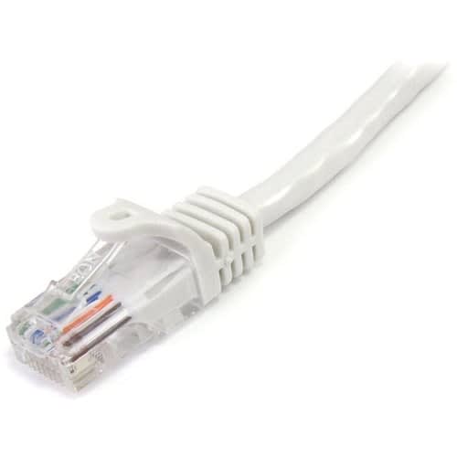StarTech.com Startech.com Cable De 3m Blanco De Red Fast Ethernet Cat5e Rj45 Sin Enganche - Cable Patch Snagless - Cable For Dispositivo De Red, Hub - Cable De Conexión - Oro Contacto Chapado - Cm - 24 Awg - Blanco
