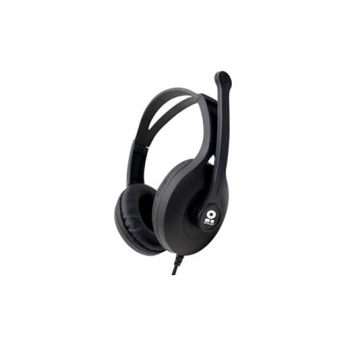 BRobotix Brobotix Diadema Alambrica Tipo Gamer Con Micrófono - Altura De Auriculares Ajustables, Almohadillas Acolchadas, Micrófono Ajustable, 1 Conector 3.5 Mm Para Microfono Y Audio - Control De Volumen - Color Negro
