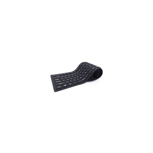 BRobotix Brobotix Teclado Flexible Alámbrico De Silicón, Color Negro, Plug And Play, Compatible Con Windows, Mac Os, Chromeos, Ios, Android, Wireless, Teclado Flexible, Pc Escritorio, Laptop, Notebook, Computadora, Keyboard/Keypad, Compatible Con Windows , Hp , Lenovo, Dell , Asus