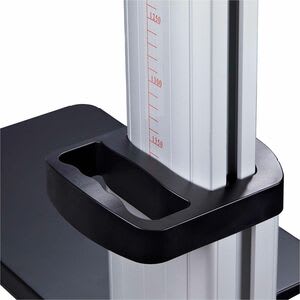 StarTech.com Startech.com Carrito Soporte Móvil Con Ruedas Para Tv De Pantalla Plana De Hasta 100 Pulgadas O 100kg - Soporte Rodante Ajustable Para Televisor Lcd - 2 Estante - Manivela Mango - 99.79kg Capacidad De Carga - 4 Ruedas - 101.60mm Tamaño De Las Ruedas - Aluminio, Acero, Plástico - 1.2m Longitud X 754.4mm Ancho X 2377.4mm Altura - Negro, Plata - 152.4cm (60") A 254cm (100") Screen Supported - Horizontal