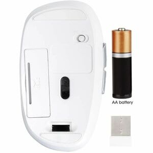 Manhattan Mouse Manhattan Mw6185 Tama?o Completo - Radiofrecuencia - Usb Tipo A - óptico - 6 Botón(es) - Blanco - Inalámbrico - 10m - 2.40ghz - 1600 Dpi - Rueda De Desplazamiento - Diestro - 1 X Aa Battery Supported
