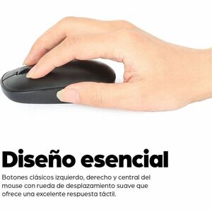 Manhattan Mouse Manhattan Mw3050 Tama?o Completo - Radiofrecuencia - Usb Tipo A - óptico - 3 Botón(es) - Negro - Inalámbrico - 10m - 2.40ghz - 1200 Dpi - Rueda De Desplazamiento - Simétrico - 1 X Aa Battery Supported