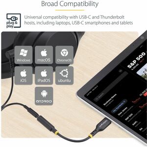 StarTech.com Adaptador De Audio Usb-C A 3.5mm Trrs Minijack - Adaptador De Audio Usb Tipo C Para Diadema - Dac De 32bits - De Laptop/Celular/Tablet - Compatible Con Usb-C/Thunderbolt