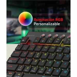 Balam Rush Balamrush Dominate Expert Gk959 Teclado Gaming - Sin Teclado Numérico - Inalámbrico Conectividad - Usb Interfaz - Rgb Led - Negro - Bluetooth/Rf - 5 - 2.40ghz - Multimedia, Botón De Control Tecla(s) De Acceso Rápido - Android, Apple Ios - Playstation 4, Playstation 5, Xbox - Mac - Plástico Abs