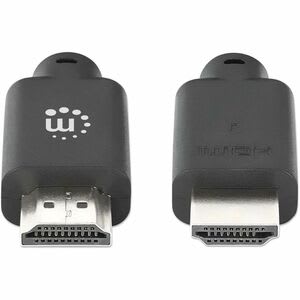 Manhattan Cable Hdmi De Alta Velocidad 4k@60hz Con Ethernet, 10 M, Hdmi Macho A Macho, Hdr, Contactos Chapados En Oro, Doble Apantallamiento, Hec, Arc, 3d, Ancho De Banda De 18 Gbps, Negro - Cable For Dispositivo De Audio/Vídeo, Tv, Monitor, Consola De Juegos, Portátil, Macbook, Proyector, Pc, Reproductor Blu-Ray, Receptor A/V - 18gbit/S - Admite Hasta3840 X 2160, 1080 - Apantallado - Níquel Conector Chapado - Oro Contacto Chapado - 30 Awg - Negro