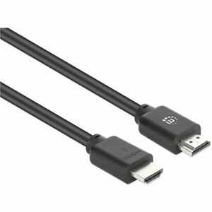 Manhattan Cable Hdmi De Alta Velocidad 4k@60hz Con Ethernet, 7.5 M, Hdmi Macho A Macho, Hdr, Contactos Chapados En Oro, Doble Blindaje, Hec, Arc, 3d, Ancho De Banda De 18 Gbps, Negro - Cable For Dispositivo De Audio/Vídeo, Tv, Monitor, Consola De Juegos, Portátil, Macbook, Proyector, Pc, Reproductor Blu-Ray, Receptor A/V - 18gbit/S - Admite Hasta3840 X 2160, 1080 - Apantallado - Níquel Conector Chapado - Oro Contacto Chapado - 30 Awg - Negro