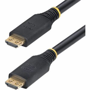 StarTech.com Startech.com Cable Hdmi De Alta Velocidad Activo De 10m - Conectores De Agarre - Uhd 4k60hz - 18gbps - Cable Hdmi - Recubrimiento Tpe - Cable For Dispositivo De Audio/Vídeo, Pantalla, Workstation, Mosaico, Tv, Monitor, Sistema De Seguridad, Macbook - 18gbit/S - Admite Hasta3840 X 2160 - Apantallado - Oro Conector Chapado - Vw-1, Sin Halógeno - 24 Awg - Negro