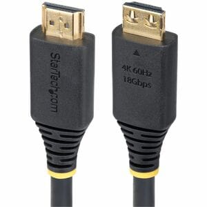 StarTech.com Startech.com Cable Hdmi De Alta Velocidad De 1m - Conectores De Agarre - 4k60hz - Uhd - 18gbps - Cable Hdmi - Recubrimiento Tpe - Cable For Dispositivo De Audio/Vídeo, Pantalla, Workstation, Mosaico, Tv, Monitor, Sistema De Seguridad, Macbook - 18gbit/S - Admite Hasta3840 X 2160 - Apantallado - Oro Conector Chapado - Vw-1, Sin Halógeno - 30 Awg - Negro