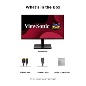 Viewsonic Monitor Led Viewsonic Va2448-Mhj 24.0" (61.0cm) Clase Full Hd - 16:9 - 23.8" (60.5cm) Viewable - Tecnología Conmutación En El Mismo Plano (in-Plane Switching, Ips) - Led Retroiluminación - 1920 X 1080 - 16,7 Millones De Colores - 300cd/M² - 1ms - 120hz Frecuencia De Actualización - Altavoces - Giratoria, Altura, Pivote, Inclinable - Hdmi - Vga - Compatible Con Montura Vesa