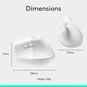 Logitech Mouse Logitech Lift - Frecuencia Bluetooth/Radio - Usb - óptico - 6 Botón(es) - Blanco - 1 Solamente - Inalámbrico - 4000 Dpi - Rueda De Desplazamiento - Peque?o/Mediano Tamaño De La Mano/Palma - Diestro