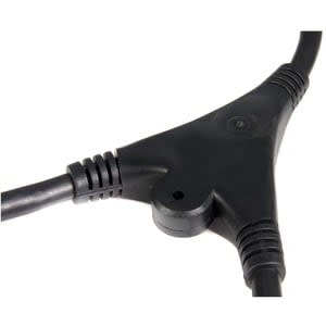 StarTech.com Startech.com Cable De 3m De Extensión De Alimentación De Computadora, C14 A 2x C13, Extensor De Cable, Iec-320-C14 A Iec-320-C13, Ul - Para Computadora De Escritorio, Ups, Servidor, Impresora, Unidad De Distribución Eléctrica - Iec 60320 C13 / Iec 60320 C14 - 120 V Ac / 10a, 230 V Ac - Negro - 1 Solamente