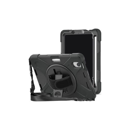 BRobotix Brobotix Funda De Uso Rudo Para Tableta Apple® Ipad® Mini A17 Pro (2024) Y Ipad Mini 6a Generación De 8.3", (ipad Mini A17 Pro A2993, A2995, A2996 Año 2024 Y Mini 6a Gen A2567, A2568, A2569 Año 2021). Incluye: Correa De Hombro Desmontable, Correa De Mano Ajustable Y Giratoria, Mica Protectora Para Pantalla, Soporte Para Escritorio, Soporte Para Lápiz óptico. Material: Policarbonato Y Silicón, Protector Para Tableta, Rugged Case With Hand Strap 360°, Color Negro,tableta Apple Ipad Mini A17 Pro, Apple Ipad Mini 6a Gen, Funda Para Ipad Mini, Carcasa Para Ipad Mini, Protector Para Ipad Mini, Funda Ipad Mini, Carcasa Ipad Mini A17 Pro.