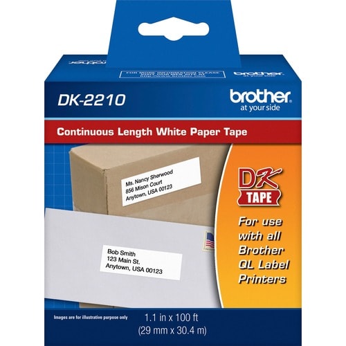 Cinta Negro sobre Blanco Brother 29mm x 30.4m