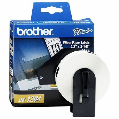Etiquetas Blancas Brother DK1204 17mm x 54.3mm Rollo de 400