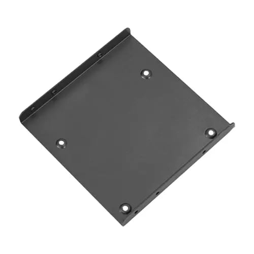 Riel de aluminio BRobotix - vista frontal con disco duro instalado