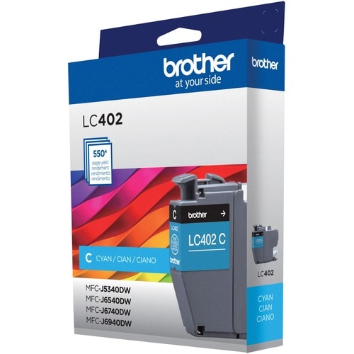 Cartucho Brother LC402C Cian - Vista frontal