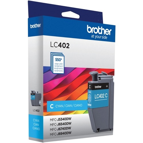 Cartucho Brother LC402C Cian - Vista lateral