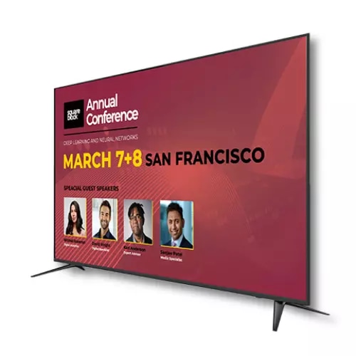 Sharp Monitor 75 pulgadas vista trasera y conexiones