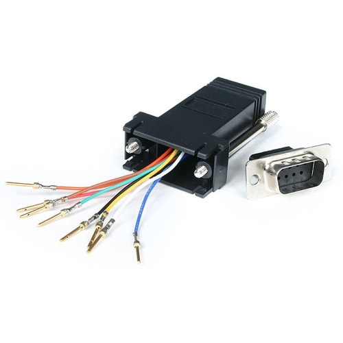 StarTech.com Adaptador Conversor Modular DB9 a RJ45 - Macho a Hembra - Negro