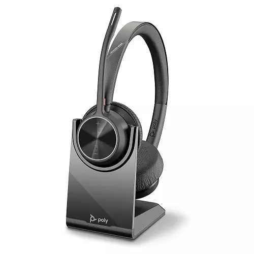 HP Poly Voyager 4320 USB-C Headset + BT700 dongle + Charging Stand