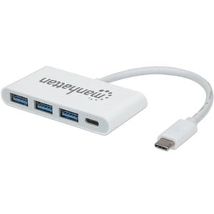 Hub USB-C Manhattan 3 puertos con Power Delivery