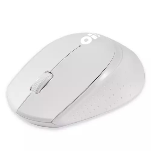 Mouse Inalámbrico BRobotix Blanco vista lateral