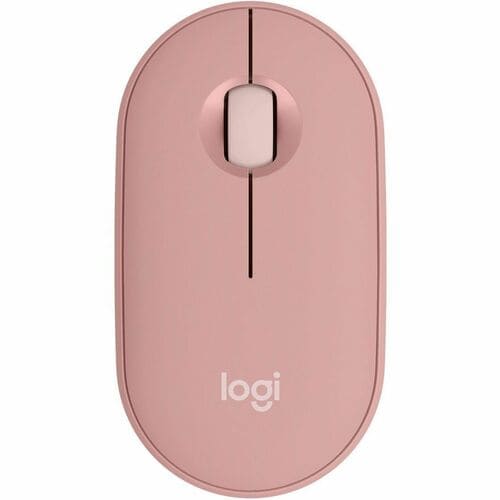 Mouse Logitech Pebble M350S Rosa - vista frontal