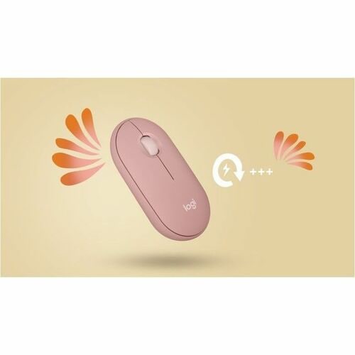 Mouse Logitech Pebble M350S Rosa - vista inferior