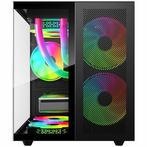 Xzeal Gaming GABINETE XZEAL CUBO M-ATX/ITX USB3.0 3VENTILADORES RGB NEGRO - imagen 2