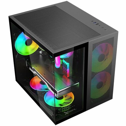 Xzeal Gaming GABINETE XZEAL CUBO M-ATX/ITX USB3.0 3VENTILADORES RGB NEGRO - imagen 5