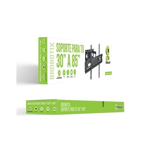 Soporte de pared BRobotix instalado con TV