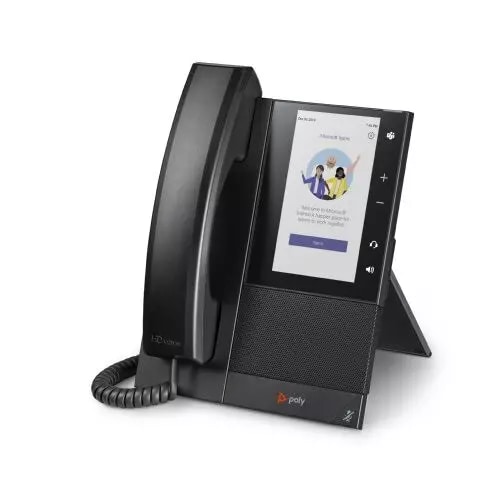HP Poly CCX 505 - Vista frontal con pantalla táctil