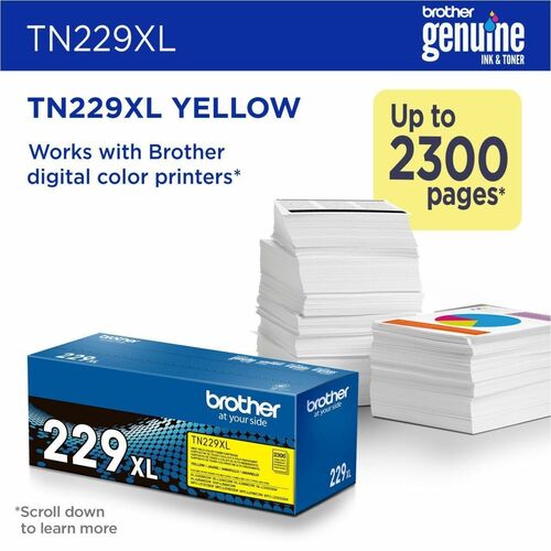 Cartucho Brother TN229XLY Amarillo - Detalle chip