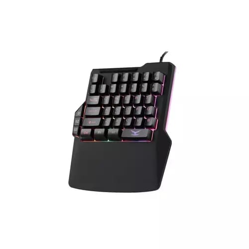 Teclado Gamer Naceb One Hand Atheris RGB Membrana Alambrico Negro