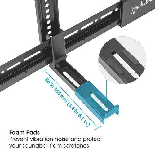 Manhattan SOPORTE BARRA DE SONIDO TV P PARED SOPORTA 15KG - imagen 3