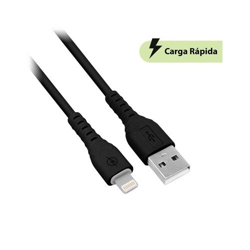 BRobotix CABLE CARGA RAPIDA LIGHTNING 1.0 METRO PVC COLOR NEGRO BROBOTIX